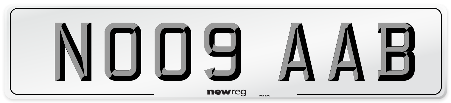 NO09 AAB Number Plate from New Reg